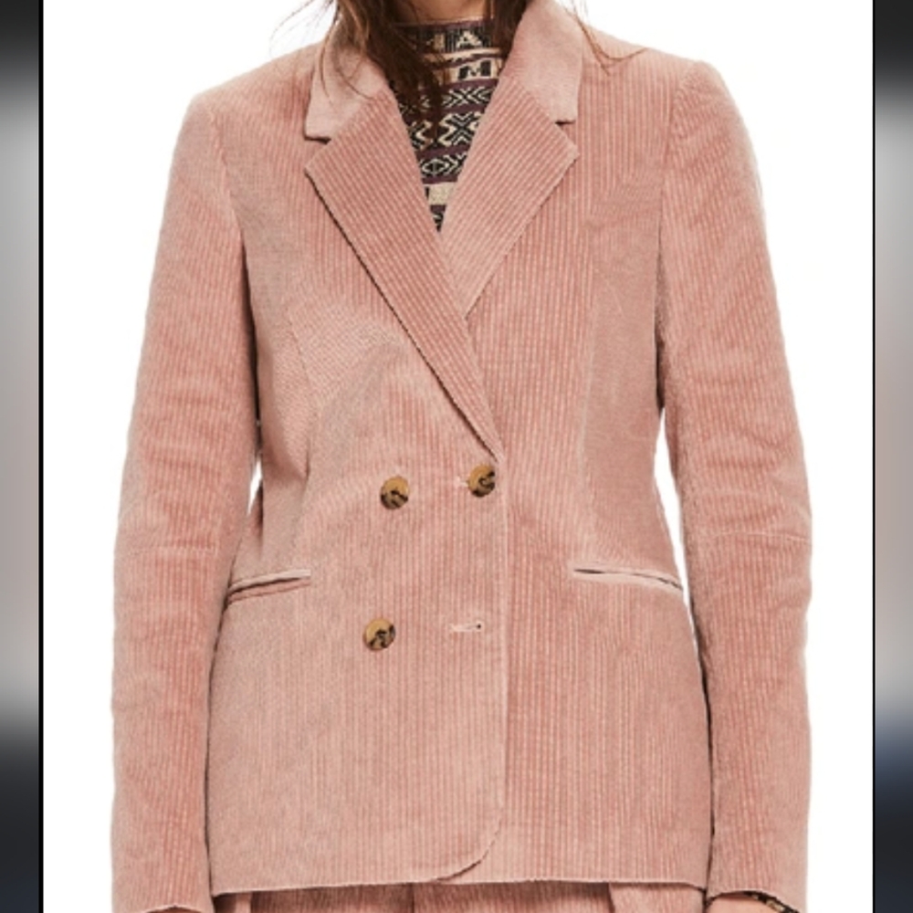 Scotch & soda pink corduroy blazer